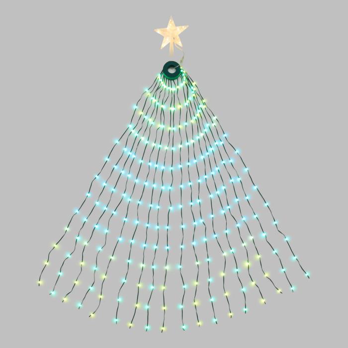 Cascata luminosa per alberi di Natale 304 Maxiled - RGB