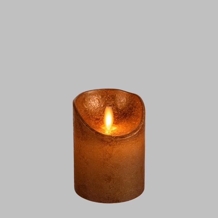 Candela a batteria con fiamma a Led 10 cm - Rame