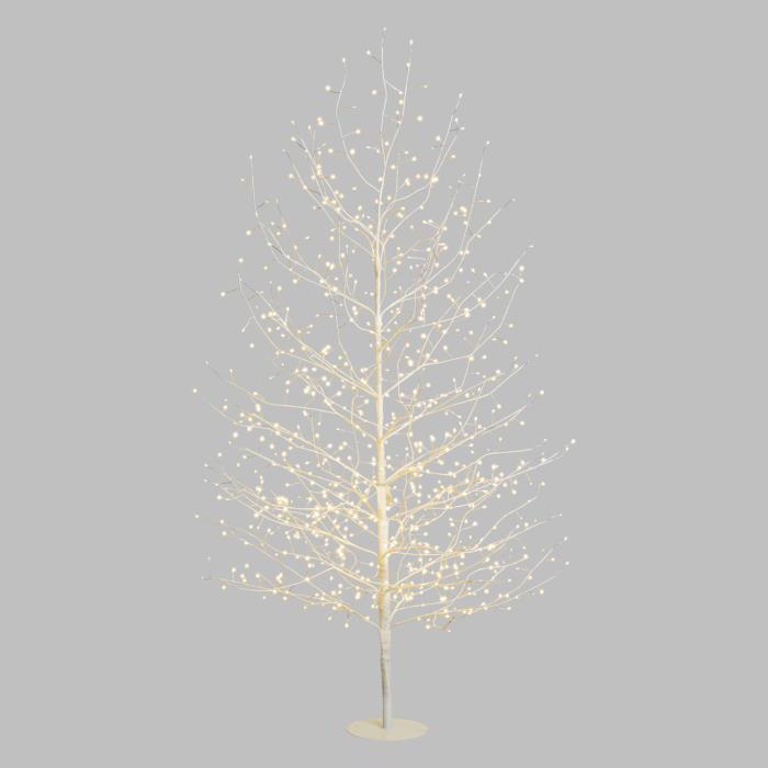 Albero bianco luminoso da esterno 784 Led con flash - Tiglio