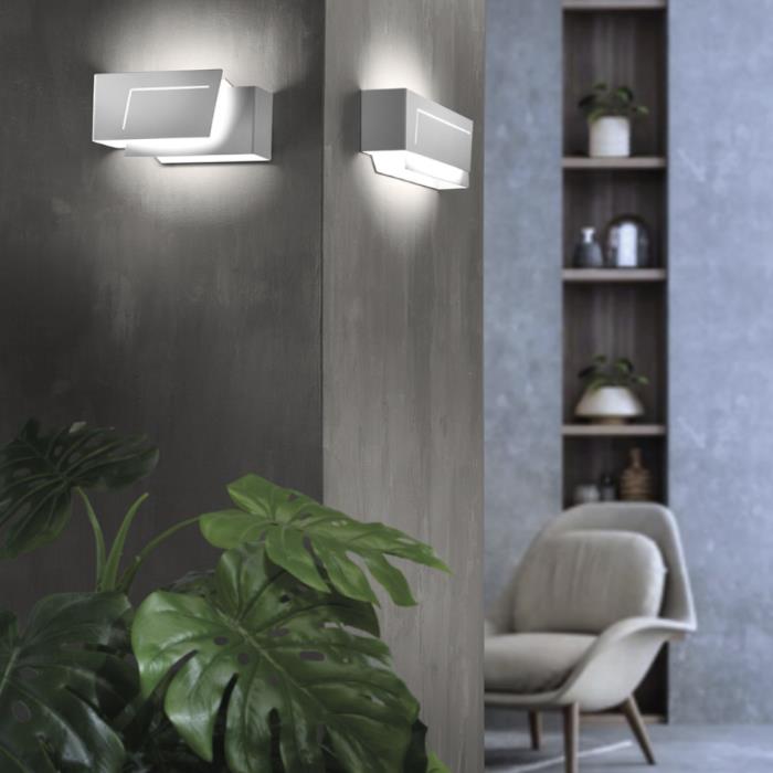 Lampada da parete led Clap bianca