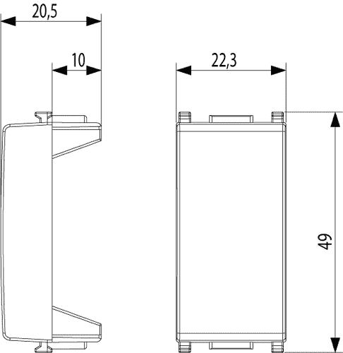 Copriforo Plana 1 modulo