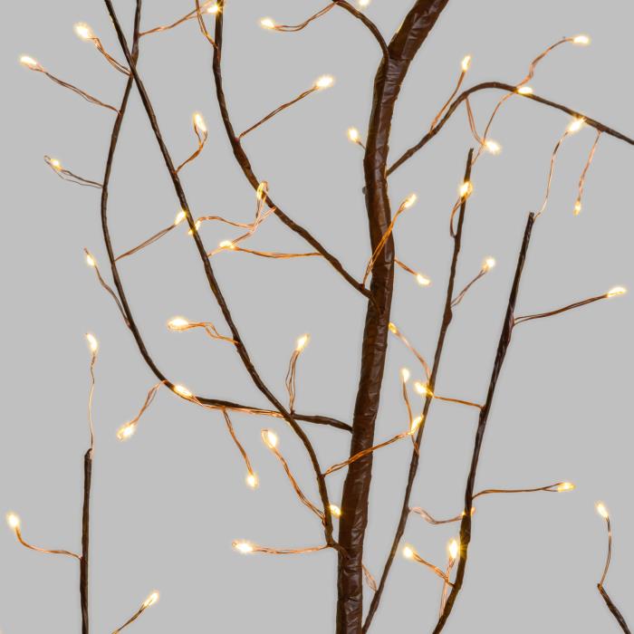 Ramo luminoso modellabile e rampicante marrone 504 Led - Bianco Caldo