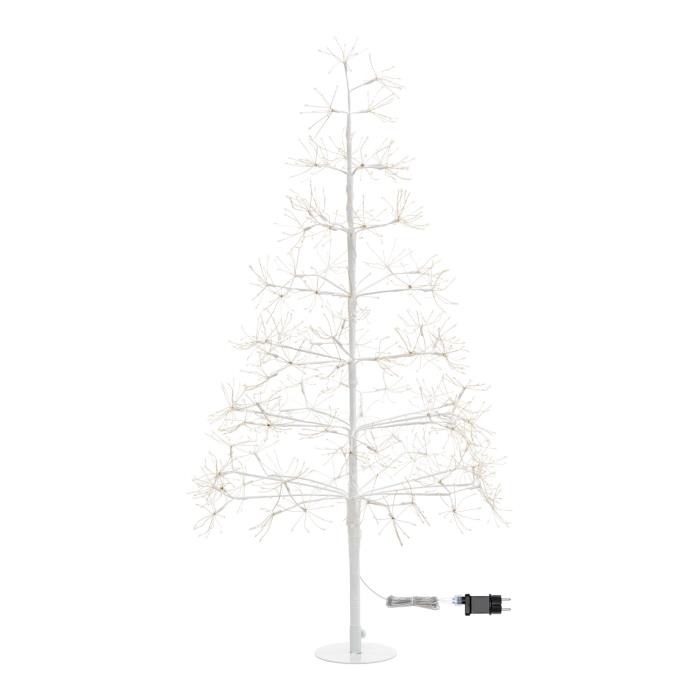 Albero bianco luminoso da esterno 1000 Led con flash - Abete
