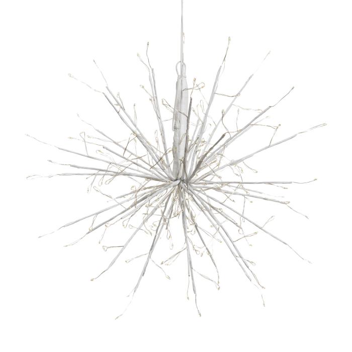 Ramo luminoso a sfera bianco 200 Led con flash - Bianco Caldo