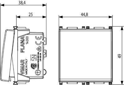 Interruttore 20A Plana 2 moduli