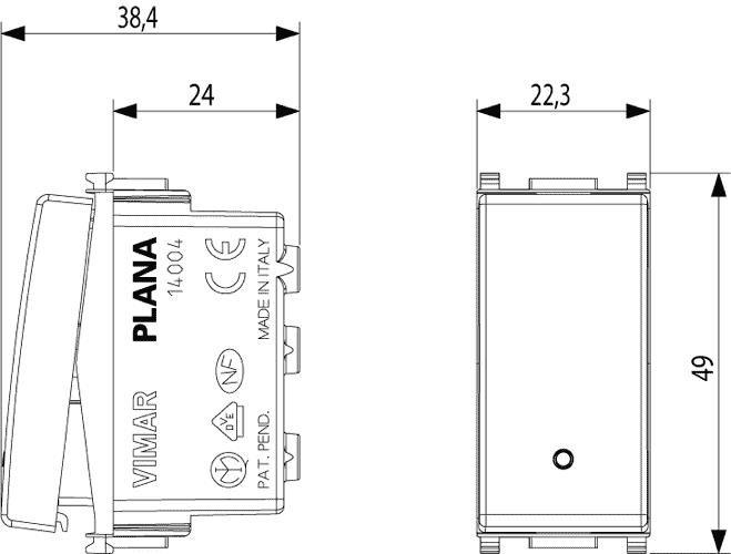 Deviatore Plana 16A 1 modulo