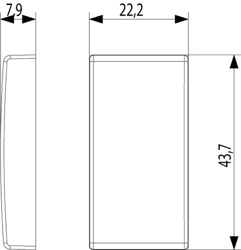 Copritasto Plana 1 modulo