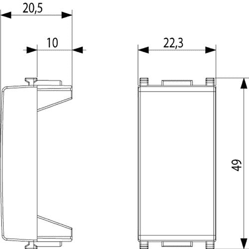 Copriforo Plana antibatterico 1 modulo