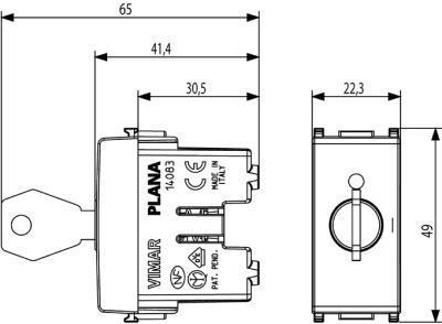 Interruttore a chiave Plana 1 modulo