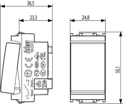 Interruttore 10A Idea 1 modulo