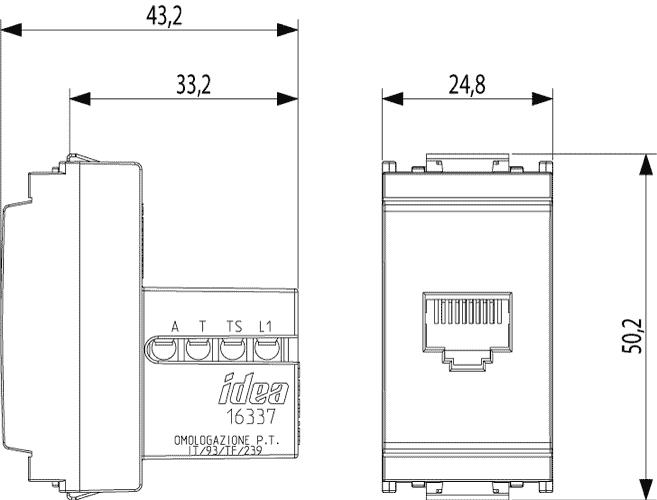 Presa ethernet RJ45 8 pin Idea