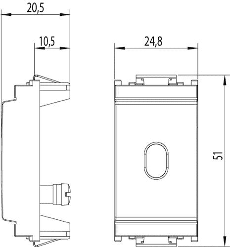 Copriforo Idea con serracavo 1 modulo