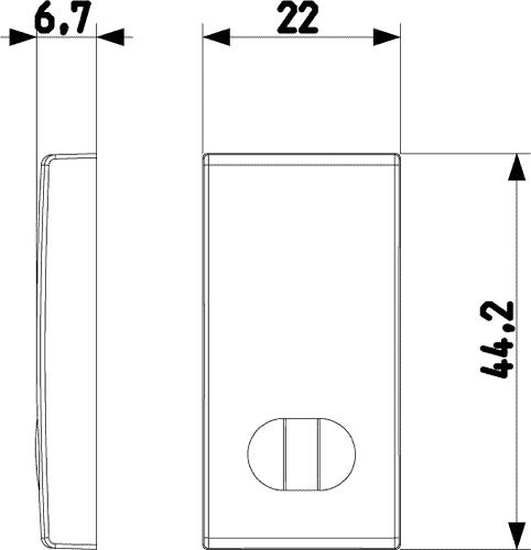 Copritasto illuminabile Arké 1 modulo