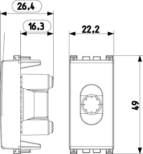 Copriforo Arké con serracavo 1 modulo