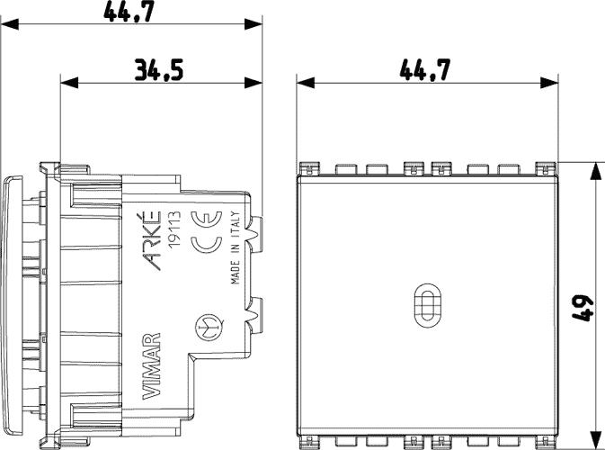 Invertitore assiale illuminabile Arké 2 moduli