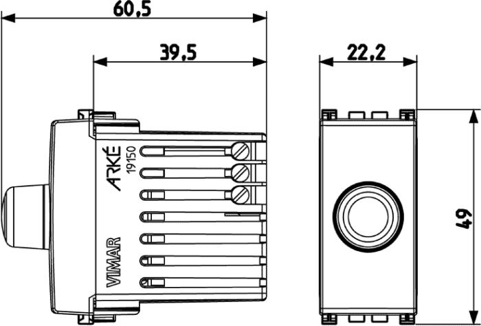 Varialuce interruttore 220V 500W Arké