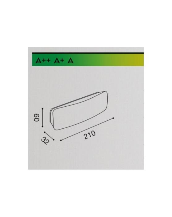 Applique segnapasso a Led da esterno Rettangolare Antracite