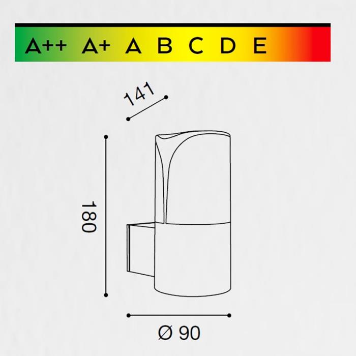 Applique da Esterno Tondo Moderno Antracite