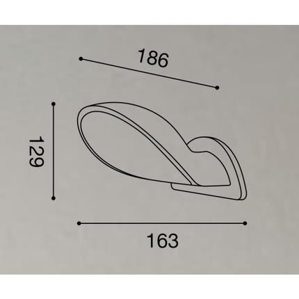 Applique a Led da esterno a Lampione Bianco