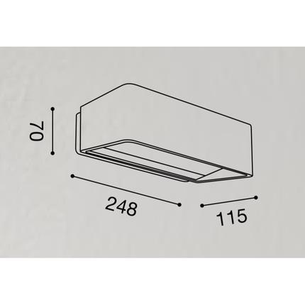 Applique a Led da esterno Rettangolare Bianco