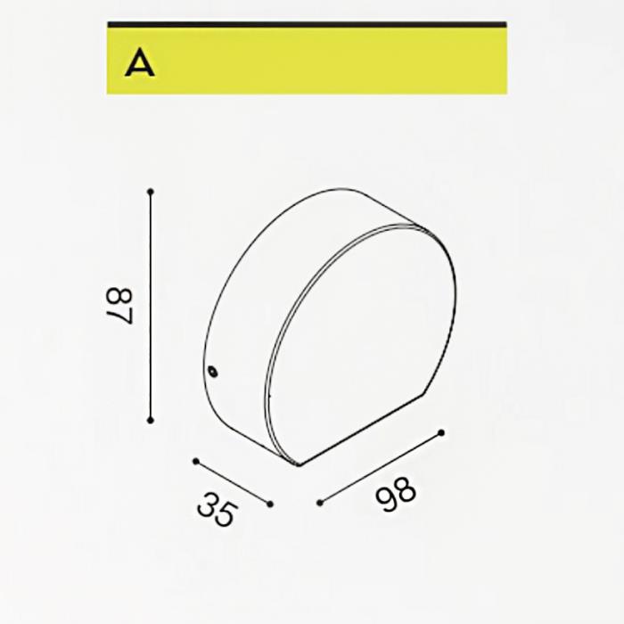 Applique segnapasso a Led da esterno Tondo Grigio - 5W