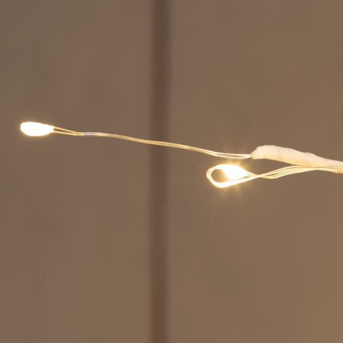 Ramo luminoso a sfera bianco 200 Led con flash - Bianco Caldo