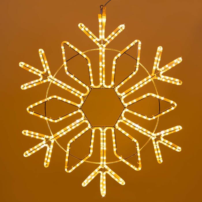Cristallo di Neve luminoso ø100cm da esterno prolungabile 2D - Bianco Caldo