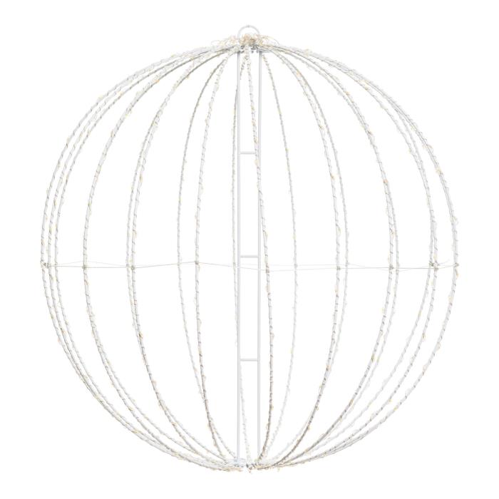 Sfera luminosa in metallo ripiegabile bianco da esterno 3D ø54cm - Bianco Caldo