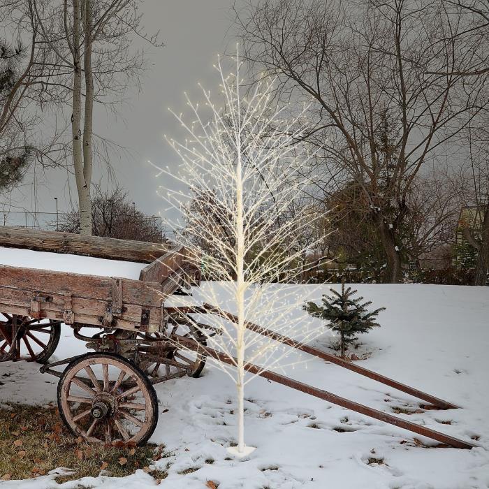 Albero bianco luminoso da esterno 1120 Led con flash - Tiglio