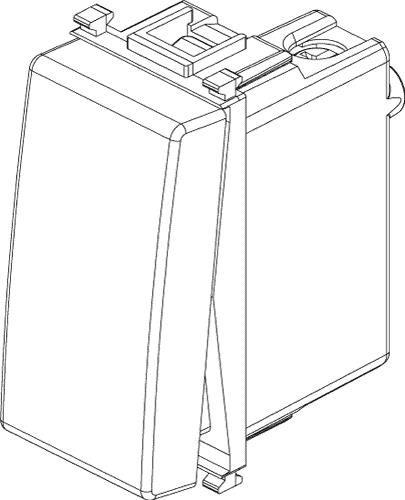 Pulsante illuminabile antibatterico normalmente aperto 1 modulo Plana