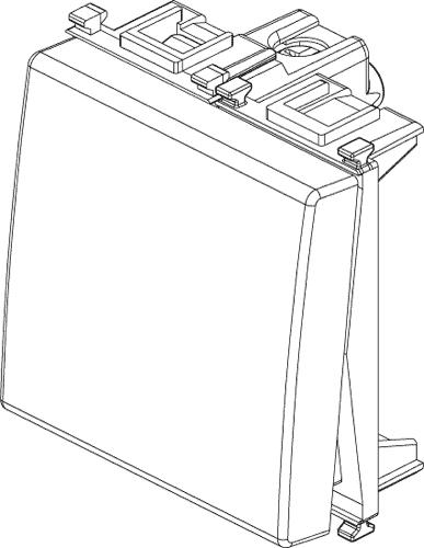 Pulsante illuminabile normalmente aperto 2 moduli Plana