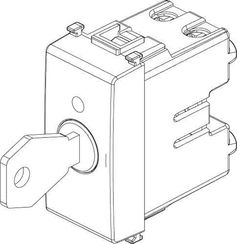 Pulsante a chiave universale normalmente aperto 1 modulo Plana
