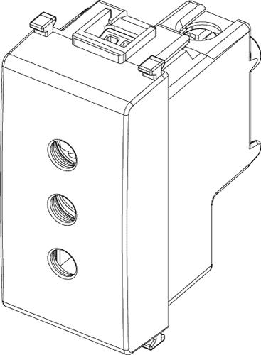 Presa italiana piccola 10A Plana