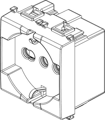 Presa universale schuko ed italiana 10-16A antibatterica Plana