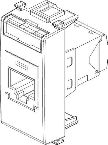 Presa ethernet RJ45 categoria 6 non schermato Plana