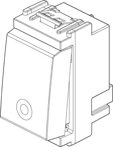 Pulsante normalmente aperto 1 modulo 10A Idea