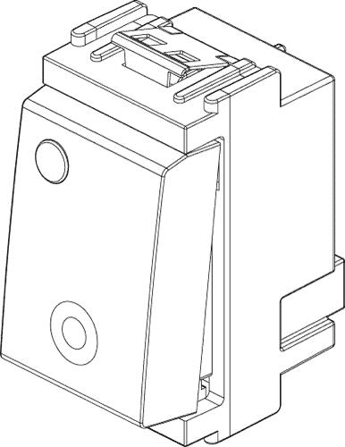 Pulsante normalmente aperto 1 modulo 10A Idea