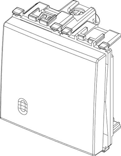 Pulsante illuminabile normalmente aperto 2 moduli Arké