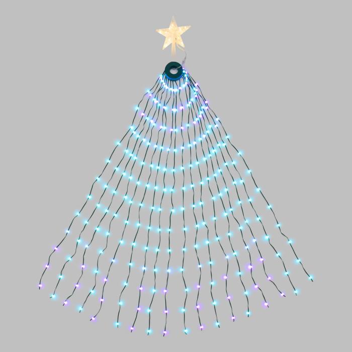 Cascata luminosa per alberi di Natale 304 Maxiled - RGB