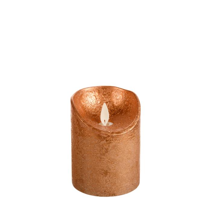 Candela a batteria con fiamma a Led 10 cm - Rame