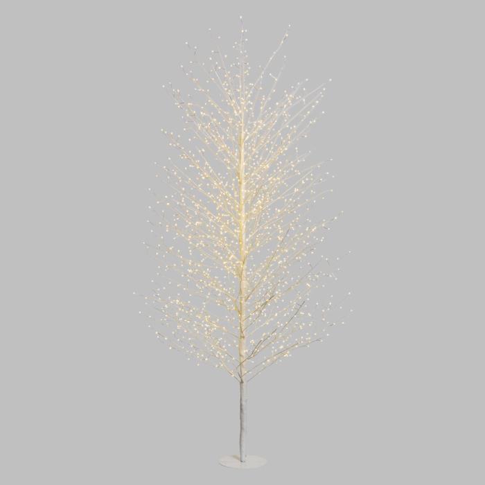 Albero bianco luminoso da esterno 1560 Led con flash - Tiglio