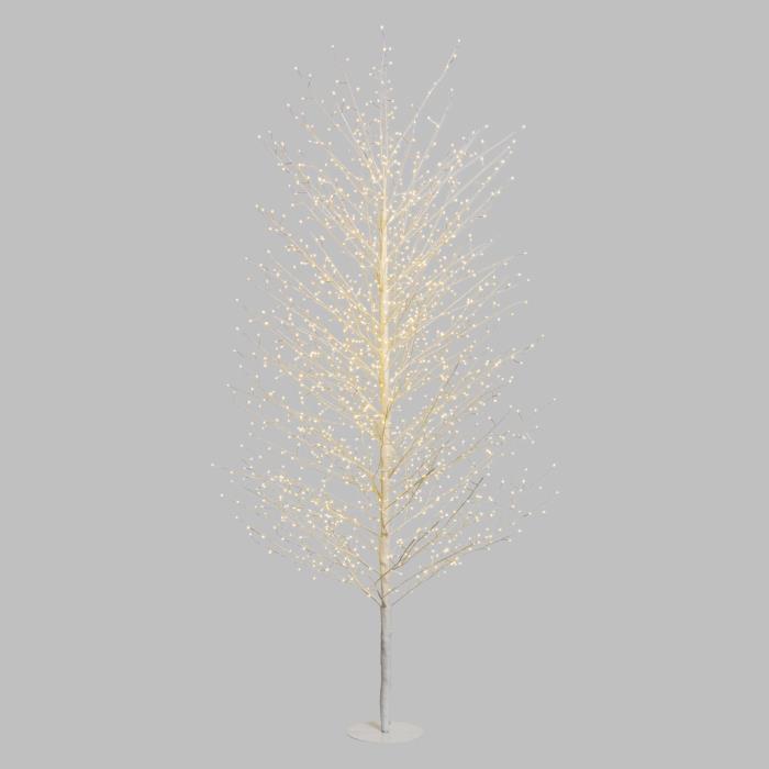 Albero bianco luminoso da esterno 1560 Led con flash - Tiglio