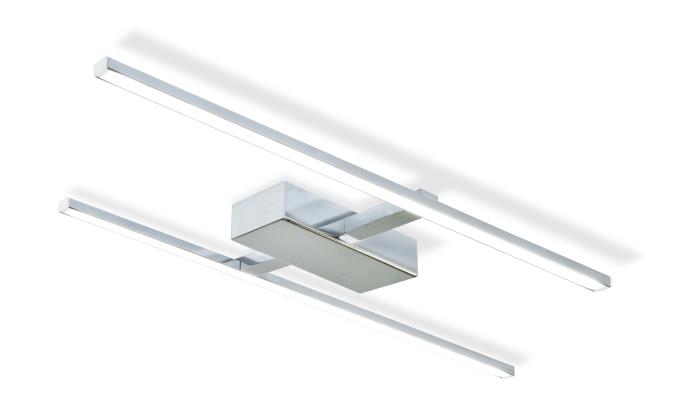 Plafoniera a Led  asimmetrica in metallo cromato - Elegance