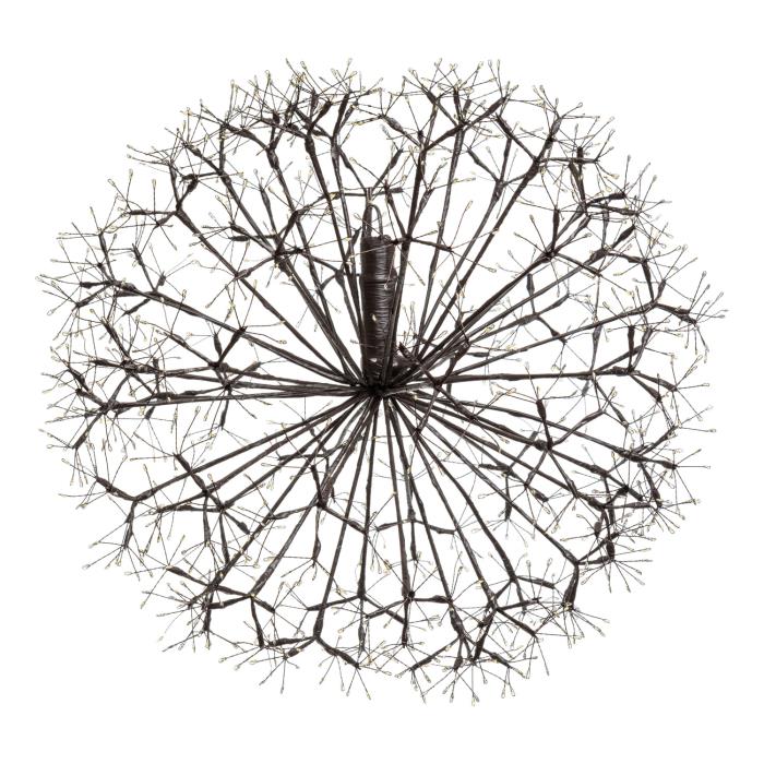Ramo luminoso a sfera marrone 1200 Led con flash - Bianco Caldo