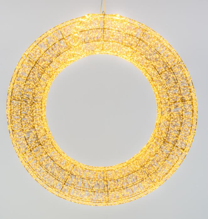 Corona luminosa 15000 Led con flash 3D - Bianco Caldo