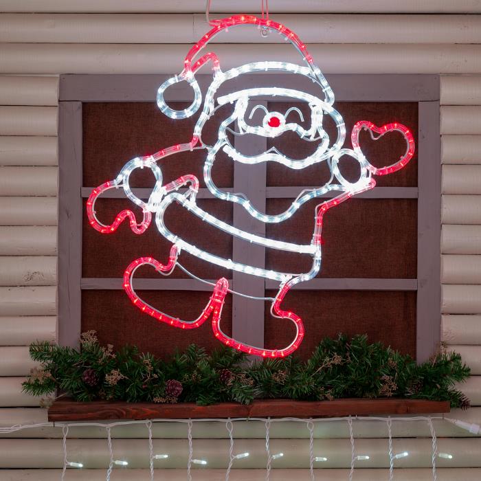 Babbo Natale luminoso da esterno prolungabile 2D