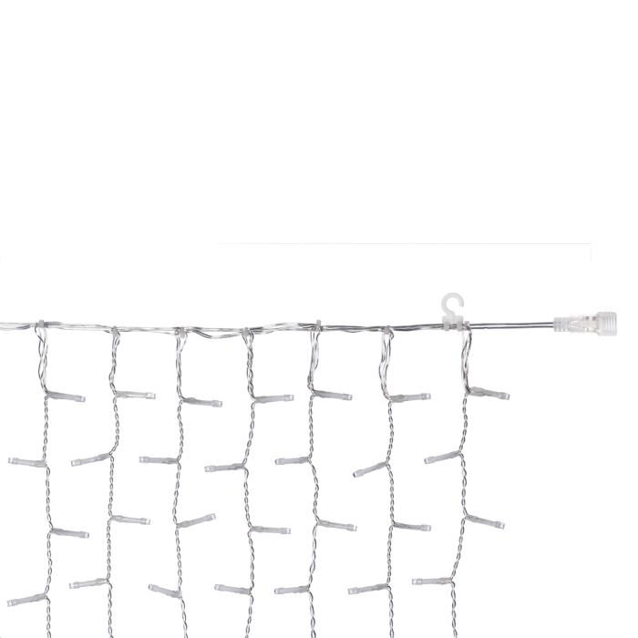 Tenda luminosa per esterno 1680 Led sfalsata prolungabile - Bianco Caldo