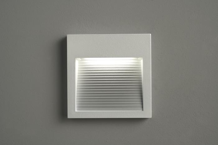 Applique segnapasso a Led quadrata ruggine - Flat