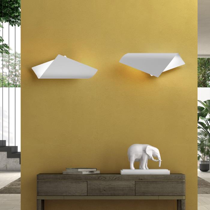 Lampada da parete led Folium nera