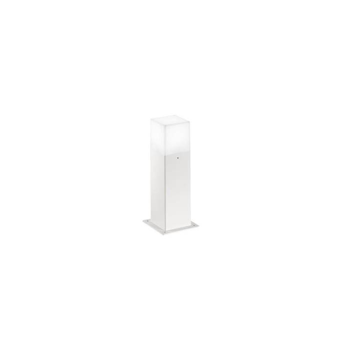 Lampione da Esterno Quadrato con Cubo trasparente Bianco